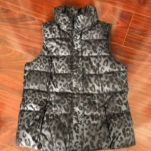Old Navy Leopard Print Puffer Vest